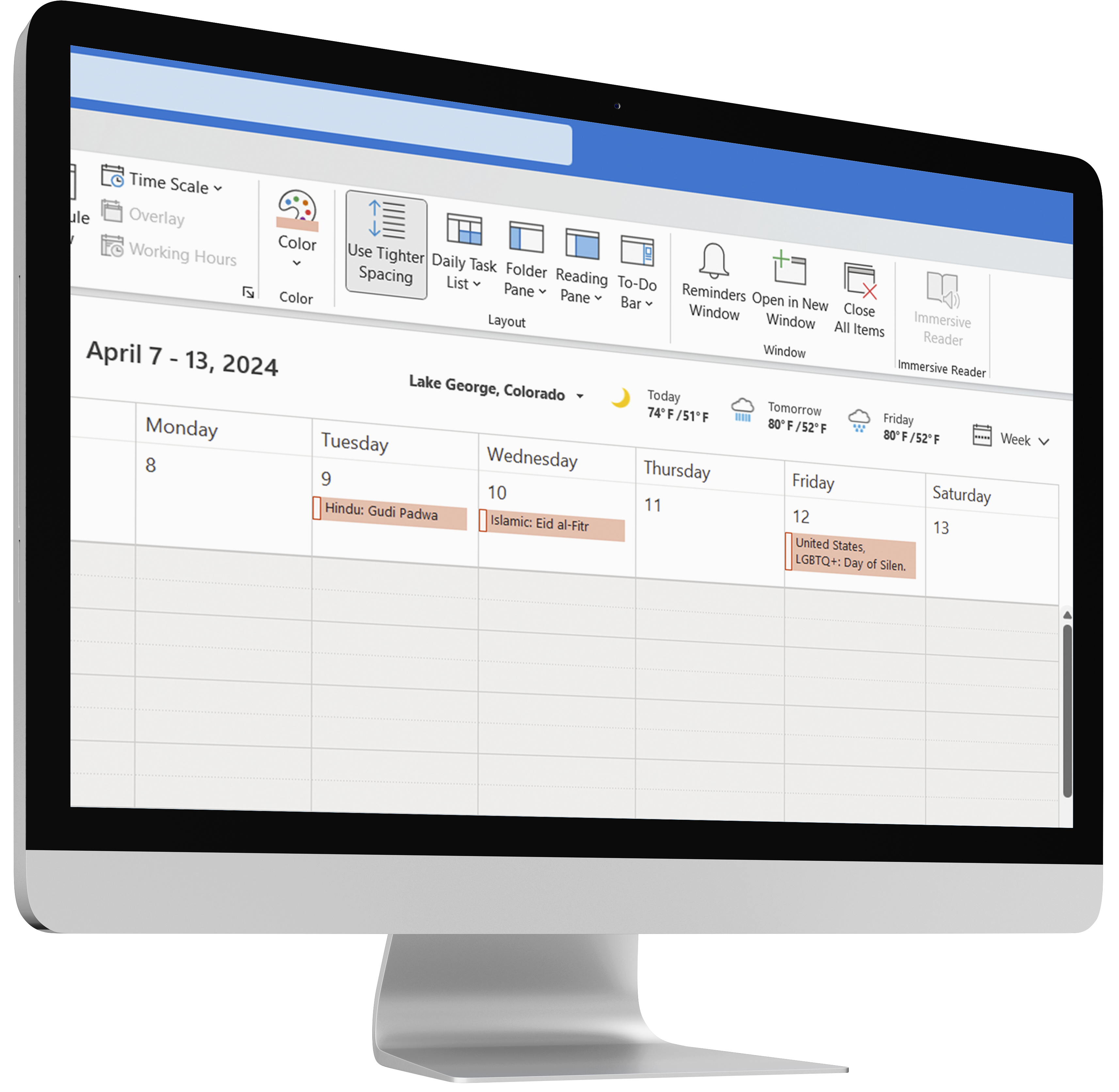 Diversity Calendar Outlook