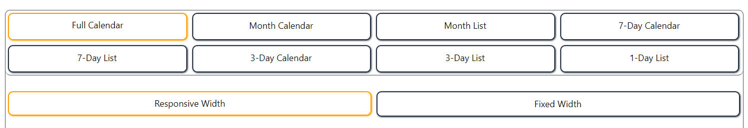 Diversity Calendar Widgets